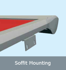 awnings retractable line limits dimension soffit mounting
